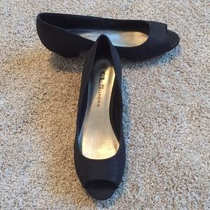 CL by Laundry peep toe sandal heels